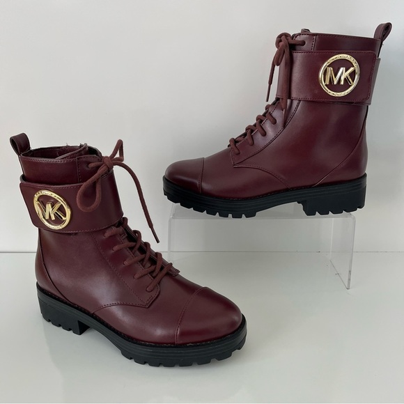 Michael Kors Burgundy Ankle Boots - Picture 2 of 12
